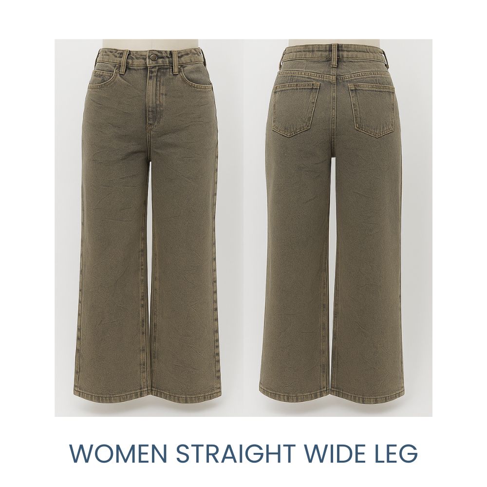 Women Straight Wide Leg